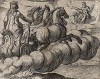 Геркулес обожествляется отцом. Гравировал Антонио Темпеста для своей знаменитой серии "Метаморфозы" Овидия, л.85. Амстердам, 1606