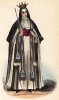 Картезианская монахиня в церемониальной одежде в день посвящения. Великая Шартрёза, «штаб-квартира» ордена картезианцев, была основана Святым Бруно Кёльнским (1035-1101) близ Гренобля в 1084 г. Histoire et costumes des ordres religieux... Брюссель, 1845