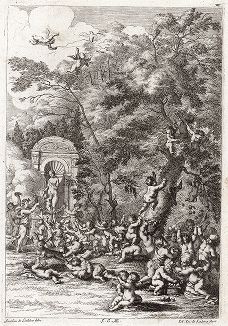Сад любви. "Iconologia Deorum,  oder Abbildung der Götter ...", Нюренберг, 1680. 