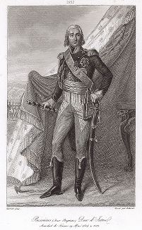 Жан-Батист Бессьер (1768-1813), маршал Франции с 1804 года. Galerie des Marechaux de France par Ch. Gavard, Париж, 1839 год. 
