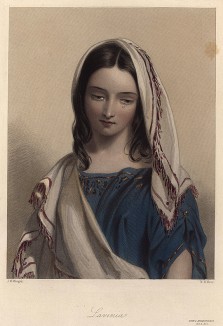 Лавиния, героиня пьесы Уильяма Шекспира «Тит Адроник». The Heroines of Shakspeare. Лондон, 1848