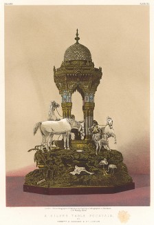 Серебряный настольный фонтанчик от Garrard & C°. Каталог Всемирной выставки в Лондоне 1862 года, т.2, л.121.