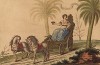 Триумф Франции: богиня победы Ника мчится в колеснице в ознаменование победы (из Les arts somptuaires... Париж. 1858 год)