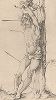 Святой Себастьян у дерева. Гравюра Альбрехта Дюрера, выполненная ок. 1500 года (Репринт 1928 года. Лейпциг)