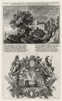 1. Пророк Софоний 2. Пророчество Софония (из Biblisches Engel- und Kunstwerk -- шедевра германского барокко. Гравировал неподражаемый Иоганн Ульрих Краусс в Аугсбурге в 1700 году)