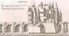 Замок Шенонсо. Вид с реки Шер. Androuet du Cerceau. Les plus excellents bâtiments de France. Париж, 1579. Репринт 1870 г.