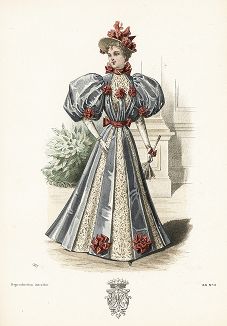Французская мода из журнала La Mode de Style, выпуск № 13, 1895 год.