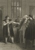 Иллюстрация к исторической пьесе Шекспира "Ричард III", акт III, сцена IV: Герцог Глостер обвиняет лорда Гастингса. Graphic Illustrations of the Dramatic works of Shakspeare, Лондон, 1803.