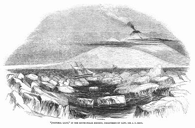 Земля Виктории -- район Антарктиды, открытый в 1841 году экспедицией Сэра Джеймса Кларка Росса (1800 -- 1862) -- выдающегося английского военного моряка, исследователя полярных районов (The Illustrated London News №112 от 22/06/1844 г.)