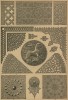 Арабская декоративная резьба по дереву и металлу (лист 24 альбома "Сокровищница орнаментов...", изданного в Штутгарте в 1889 году)