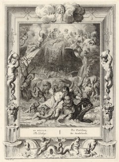 Великий Потоп (лист известной работы "Храм муз", изданной в Амстердаме в 1733 году)