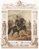 Офицер шведской артиллерии верхом (из "Истории шведских полков" члена шведского парламента Юлиуса Манкела. Стокгольм. 1864 год)