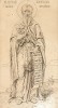 Святой Симеон, новый богослов (949-1022), монах, мистик и сочинитель гимнов, почитается в лике преподобного. Рисунок по древней фреске в монастыре Пантократора на Святой горе Афон.