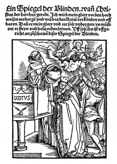 Лист Ганса Вейдица из «Слепого зеркала»: Haug Marschalk Gennant Zoller / Blindenspiegel. Аугсбург, 1523. Репринт 1930 г.