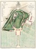 Парк замка Возель, что в департаменте Ньевр. Общий план. F.Duvillers, Les parcs et jardins, т.I, л.3. Париж, 1871