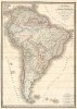 Карта Южной Америки. Atlas universel de geographie ancienne et moderne..., л.46. Париж, 1842
