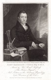 Джон Харрисон Кёртис (1778 -- 1860) - отиатр его Королевского Высочества принца-регента Георга IV и специалист по анатомии, физиологии и заболеваниям уха. В 1816 году основал первую в мире больницу, специализирующуюся на отологических заболеваниях. 