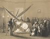 1 июля 1855 г. Адмирал П.С. Нахимов в гробу, покрытом простреленным флагом с корабля "Императрица Мария", на котором покойный имел свой флаг в сражении при Синопе. Русский художественный листок, №19 от 1856 г.
