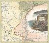 Течение реки Волги от Самары до Царицына. Atlas Russicus mappa una generali ... Petropolitanae, Санкт-Петербург, 1745.  