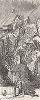Дома и улицы городка на склоне горы Мок-Чанк, штат Пенсильвания.Лист из издания "Picturesque America", т.I, Нью-Йорк, 1872.