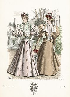Французская мода из журнала Le Salon de la Mode, выпуск № 23, 1895 год.