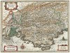 Карта Прованса. Provincia La Provence. Составили Йодокус и Хенрикус Хондиусы. Амстердам, 1621