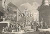 Пузыри Южного моря, 1721. Одна из первых известных сатирических гравюр Хогарта. Посвящена компании «Южное море» (финансовой пирамиде начала XVIII века). В 1720 г. из-за ее деятельности многие богатые семьи Англии были разорены. Лондон, 1838