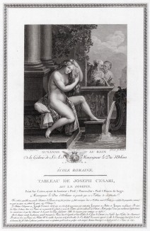 Сусанна, принимающая ванну. Galérie du Palais Royal gravée d’après les tableaux des différentes еcoles... Париж, 1786