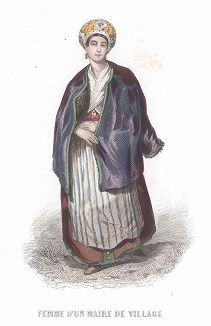 Жена деревенской главы. Лист из серии Musée Cosmopolite; Musée de Costumes, Париж, 1850-63