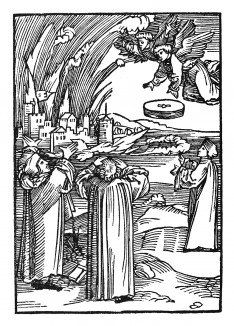Откровение Иоанна Богослова. Гибель Вавилона. Бартель Бехам для Martin Luther / Neues Testament. Издал Hans Herrgott, Нюрнберг, 1524