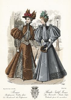 Французская мода из журнала Le Salon de la Mode, выпуск № 49, 1895 год.