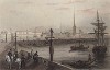 Вид на Петропавловскую крепость с Невы. Гравюра, изданная в Париже в 1853 г.
