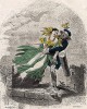 Похищение Маттиолы (также называемой Левкой). Les Fleurs Animées par J.-J Grandville. Париж, 1847