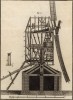 Ветряная мельница. Вертикальный разрез. (Ивердонская энциклопедия. Том I. Швейцария, 1775 год)