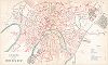 План Москвы в 1870-х годах. Лист из Atlas universel contenant la géographie physique, politique, historique, théoretique, militaire ... Париж, 1877. 