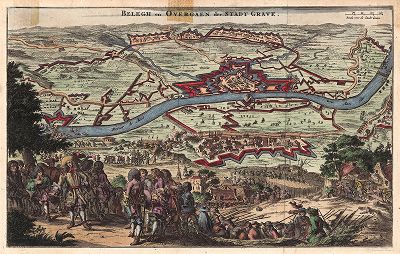 Осада города Граве на реке Маас (Нидерланды) войсками Вильгельма III Оранского в 1674 году в ходе Голландской войны 1672-78 гг. 