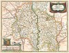 Карта графства Керси. Quercy Cadurcium. Составили Румолд Меркатор и Йодокус Хондиус в 1604 г. Амстердам, 1630