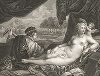 Венера с лютинистом (Филипп II со своей возлюбленной) кисти Тициана. Лист из знаменитого издания Galérie du Palais Royal..., Париж, 1808