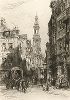 Церковь Сент-Мэри-ле-Стрэнд. Лист из серии "Галерея офортов". Лондон, 1880-е