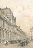 Лувр. Вид на фасад с улицы Риволи (из работы Paris dans sa splendeur, изданной в Париже в 1860-е годы) 