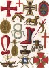 Орден Дракона и другие ордена, медальоны и прочие рыцарские знаки отличия в Европе XII-XIV вв. (из Les arts somptuaires... Париж. 1858 год)