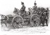 Расчёт французской горной артиллерии на марше в 1840 году (из Types et uniformes. L'armée françáise par Éduard Detaille. Париж. 1889 год)