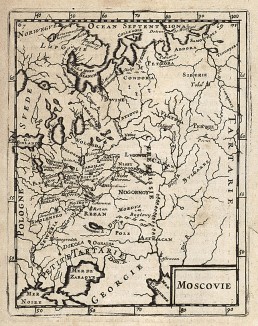 Карта Московии. Из издания Description de L'Univers Алена Малле. Париж, 1720-е гг