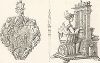 Итальянские мехи, ножичек и письменный прибор, XVI век. Meubles religieux et civils..., Париж, 1864-74 гг. 