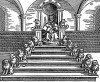 Царь Соломон на троне. Гравюра Эрхарда Альтдорфера из Niederdeutche Bibel / nach Luther. Издание Людвига Дитца. Любек, 1533. Репринт 1930 г.