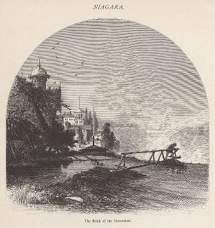 Край Подковы - части Ниагарского водопада. Лист из издания "Picturesque America", т.I, Нью-Йорк, 1872.