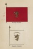 Флаги и знамёна норвежской армии (королевский штандарт, флаг военной школы) (лист 12 работы Den Norske haer. Organisasjon bevaebning, og uniformsbeskrivelse, изданной в Лейпциге в 1932 году)