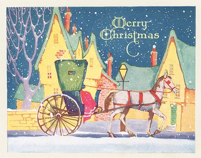 Американская рождественская открытка 1920-х годов. 