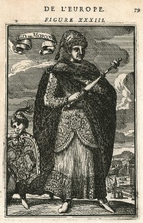 Великий князь Московский. Grand Duc de Moscovie. Лист XXXIII из Description de l'univers Алена Малле. Париж, 1685