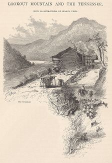Пейзаж штата Теннесси. Лист из издания "Picturesque America", т.I, Нью-Йорк, 1872.